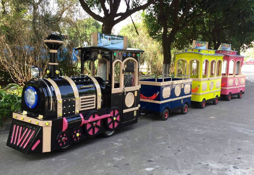 宝山景区广商场无轨观光小火车电动儿童游乐设备小火车可坐人户外玩具